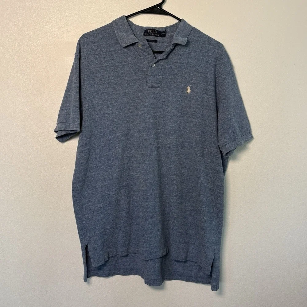 Polo Ralph Lauren Men's Blue Classic Fit Polo Shirt L Short Sleeve Solid